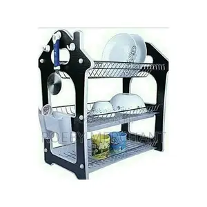 Nunix Classy Three Tier Dish Rack - Black