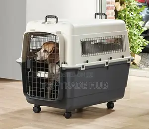 Heavy-Duty Dog Travel Crate Kennel- IATA Approved(97*67*75)