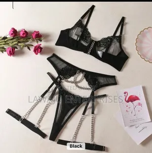 Black Garter Lingerie Set