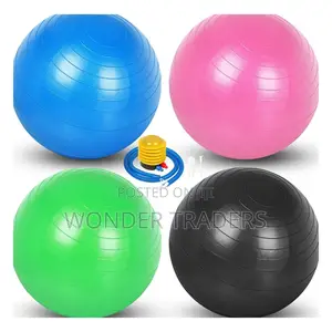 Anti-Burst Yoga Ball With a Pump