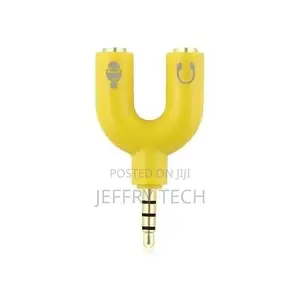 U Type Adapter Dual 3.5 MM Headphone Plug Audio Cables Split