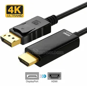 1.8M Display Port to HDMI Cable for Laptop TV Computer