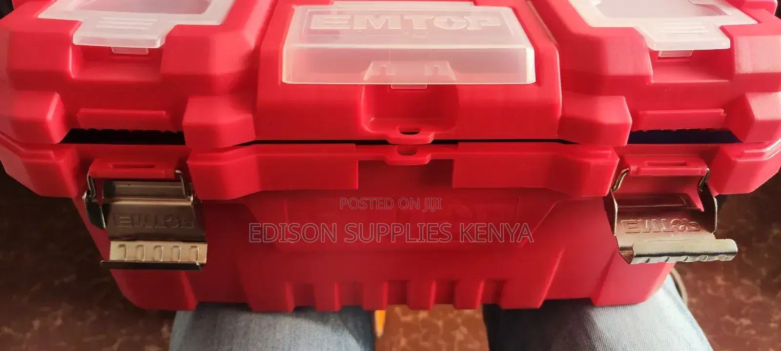 Tool Box 17 Inch Emtop Plastic Toolbox 17" Metallic Clips