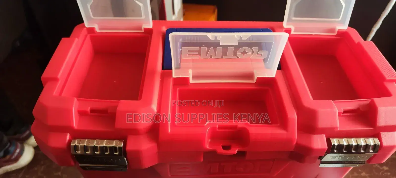 Tool Box 17 Inch Emtop Plastic Toolbox 17" Metallic Clips