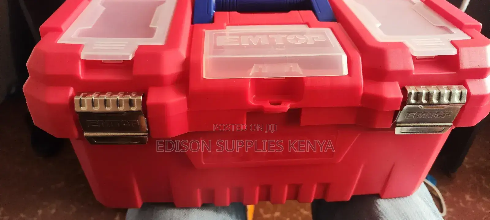Tool Box 17 Inch Emtop Plastic Toolbox 17" Metallic Clips