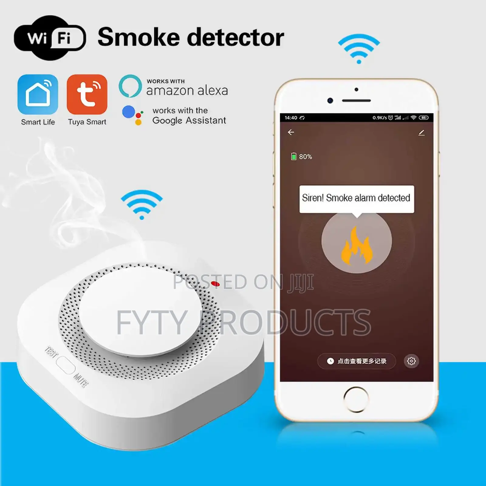 Tuya WIFI Smoke Sensor