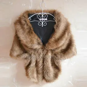 Brown Faux Fur Shawl