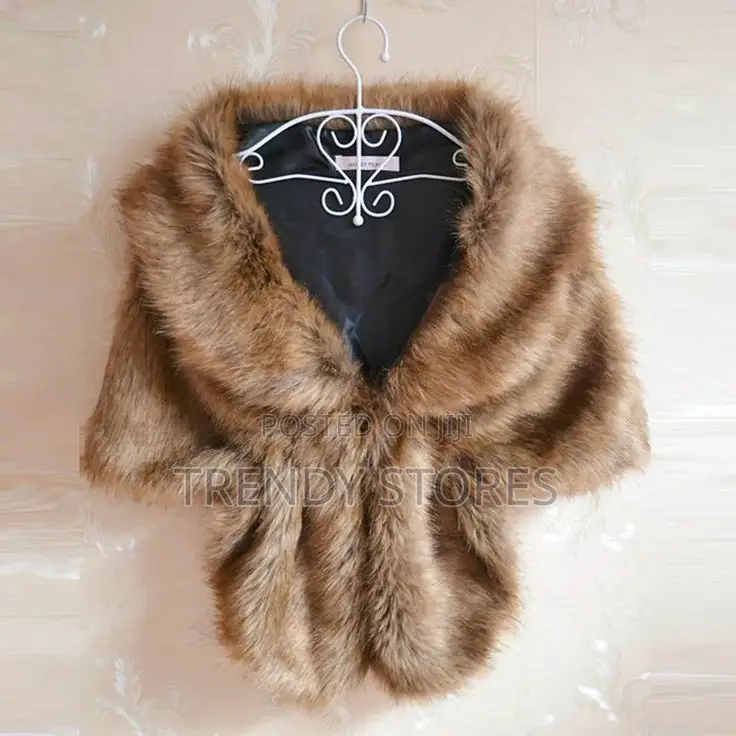 Brown Faux Fur Shawl