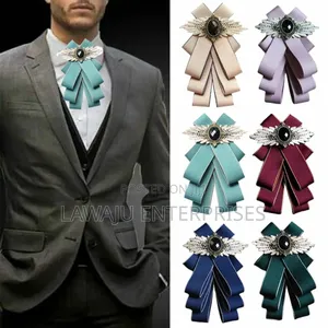Unisex Paisley Ribbon Bow Ties