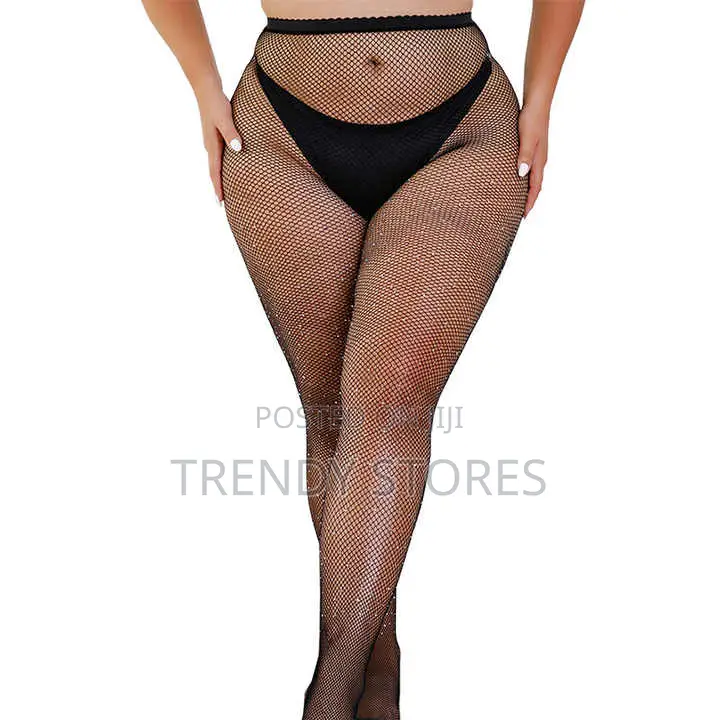 Rhinestone Fishnet Stockings