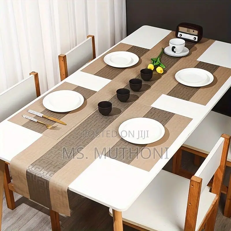 6pcs PVC Table Mats Plus One Table Runner(30*180cm) *