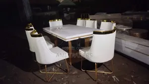 Dining Set of Golden Touch and Marble Top Table