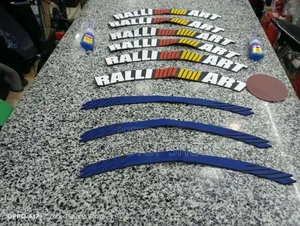 RALLIART Branded Rubber Tire Stickers