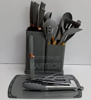19 PCS Silicon Spoons With a Chopping Board