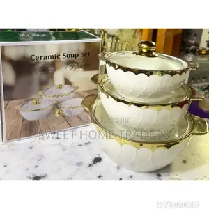 3 PCS Soup Pot Gold