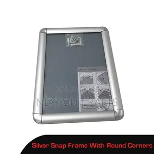 Aluminum Snap Frame Round Corner Silver A4