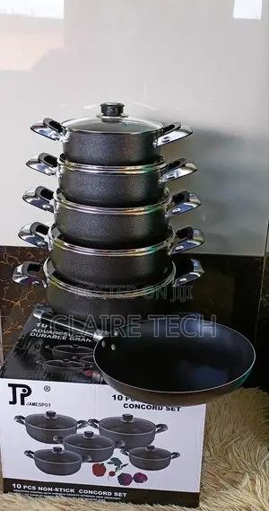JP Jamesport 10pcs Heavy Non-Stick Granite Cooking Pot