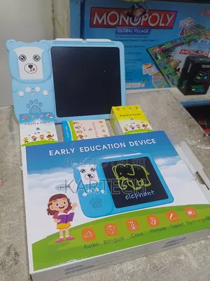 2 in 1 Flash Card Reader With Writing Pad and Puzzles Cards