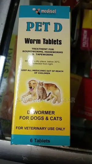 Pet D Worm Tablets for Cats and Dogs - Per Single Tablet