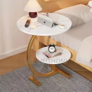 White Minimalist Side Table