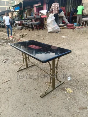 Powder Coated, Restaurant Marble Table 4ft by 2 Ft.