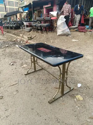 Powder Coated, Restaurant Marble Table 4ft by 2 Ft.