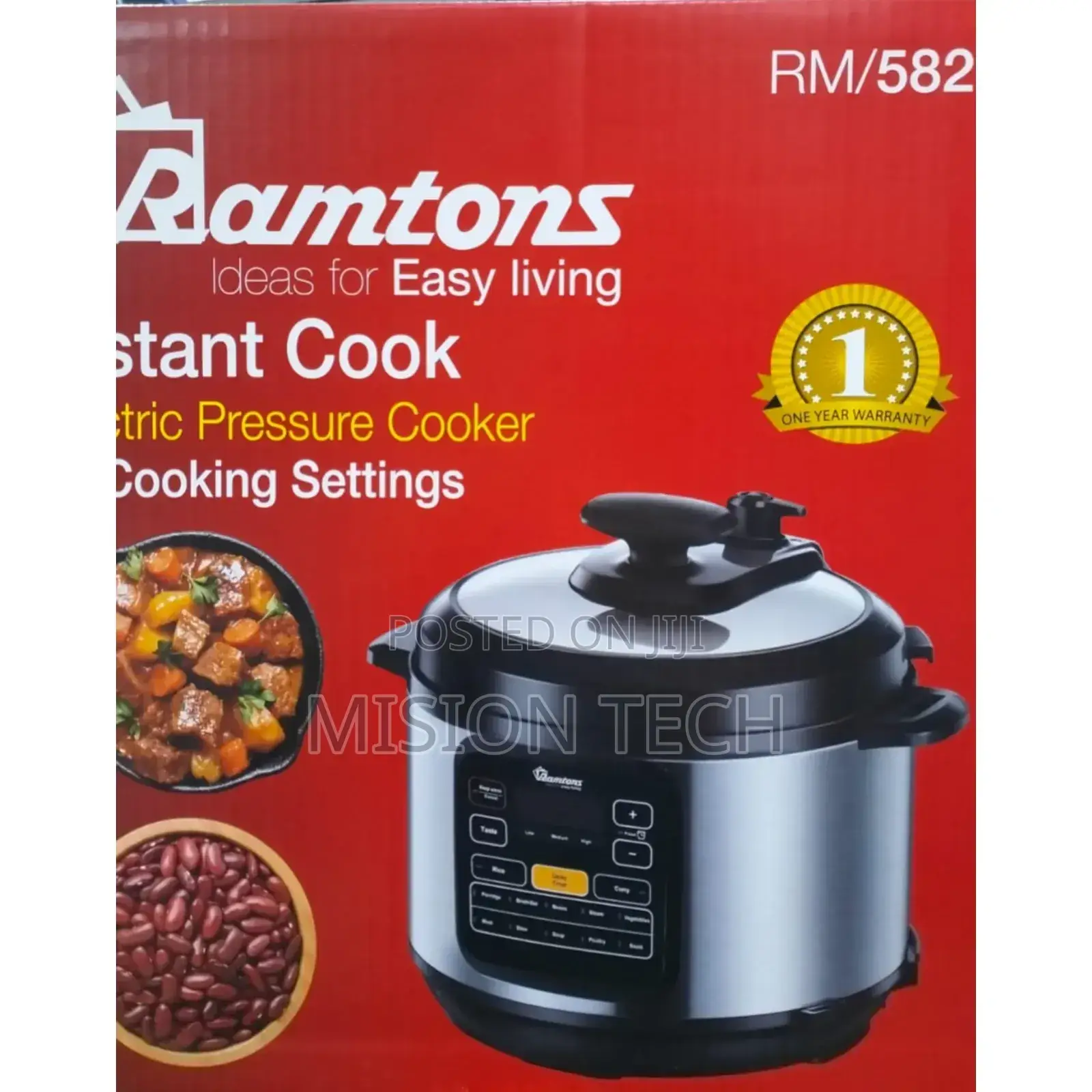 RM582; 6ltrs Ramtons Pressure Cooker