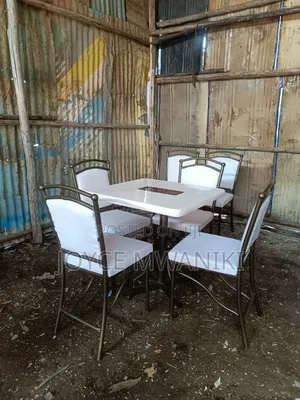 Powder Coated Restaurant Set, White 