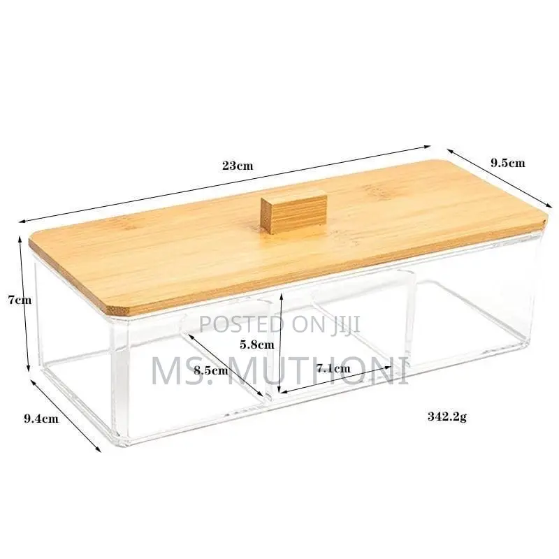 3 Compartment Acrylic Makeup