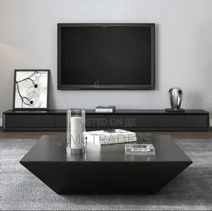 Black Masterpiece Tv Stand (8ft) Coffee Table