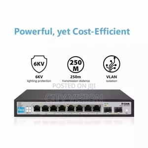 D-Link DGS-F1100-10ps 8-Port Poe Gigabit Managed Switch