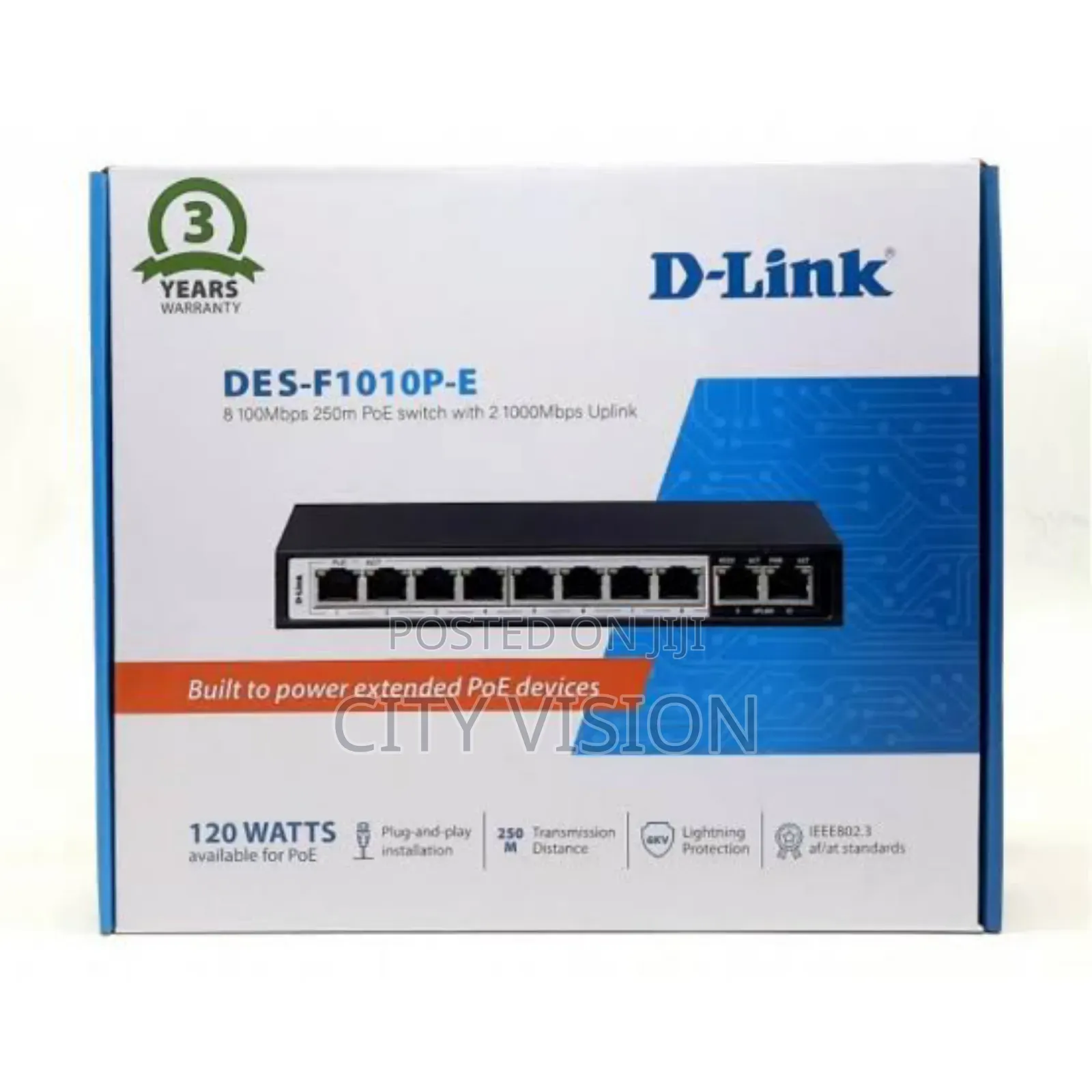 D-Link Des-F1010p-E 8-Port Poe Switch