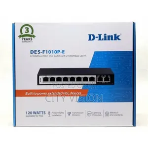 D-Link Des-F1010p-E 8-Port Poe Switch