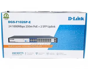 D-Link Upto 250 Meter Support 24-Port 1000mbps Poe Switch