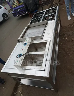 Four Burner Stainless Steel Combined Unit
