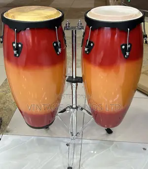 Percussion Congas Drum 11” 12” Set W/Double Stand