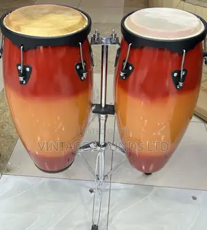 Percussion Conga Drum 2pcs W/ Single Stand