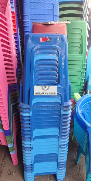 Dark Blue Plastic Stool