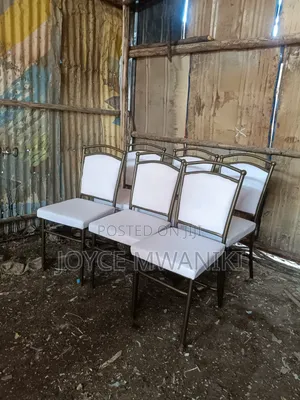 Powder Coated Restaurant Chairs, White Colour 