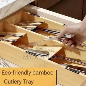 Eco-Friendly Bamboo Cutlery Organizer-
