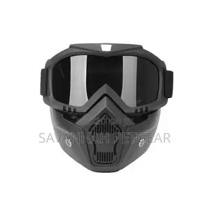Motorcycle Face Mask HD Goggles With Mouth Filter - Black