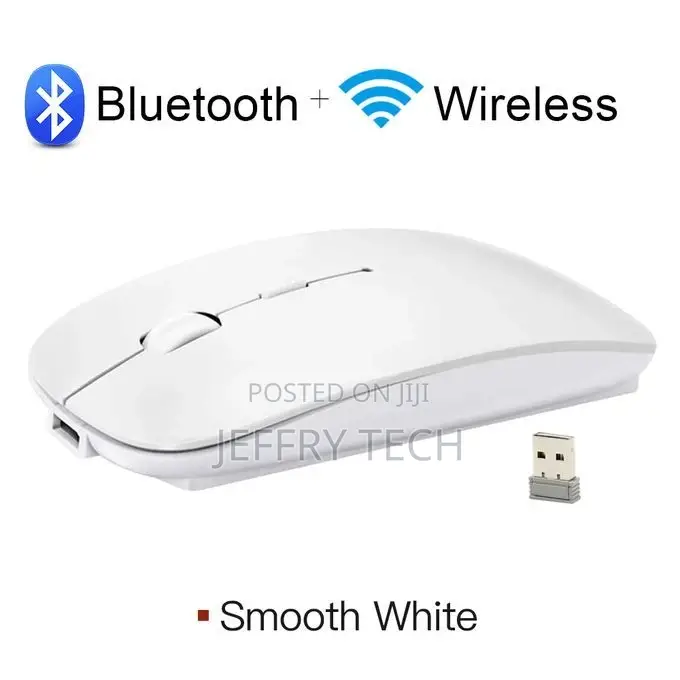 (Bluetooth White)Wireless Mouse Bluetooth Rechargeable Mouse