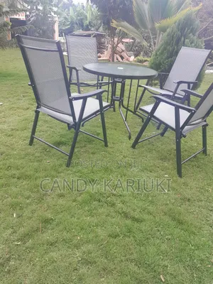 4 Seater Outdoor Set With Foldable Chairs