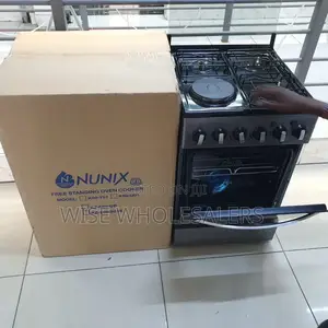 Nunix Free Standing 3 Gas Burner +1 Electric Cooker