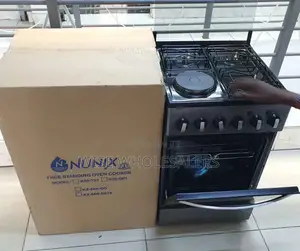 Nunix Free Standing 3 Gas Burner +1 Electric Cooker Wl Avail