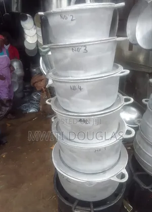 Aluminium Circular Shaped Pots/Sufuria.