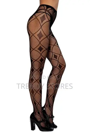 Diamond Pattern Fishnet Stockings