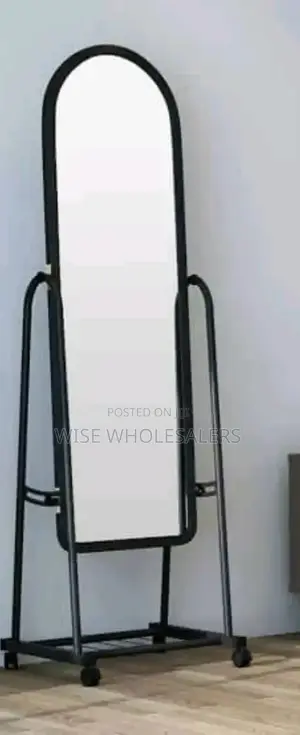 Black Full Length Dressing Mirror With Wheels * 