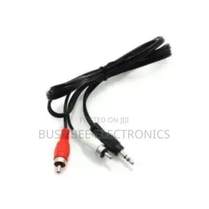 3.5MM Jack Plug to 2 RCA Male Connectors Adapter