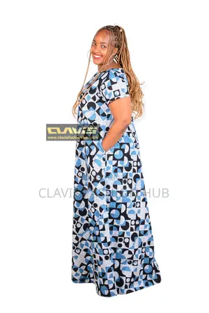 White Multicolored Maxi Dress- Free Dress- Pregnancy Friendl